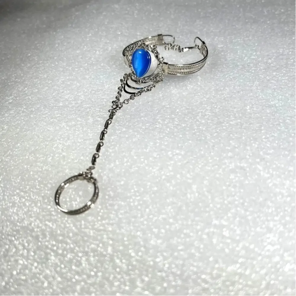 New Bracelet Ring Jewelry Accessory Deadstock Cats Eye Look Bead Costume Witchy